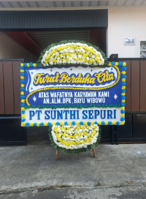 Papan Bunga Duka di Legok